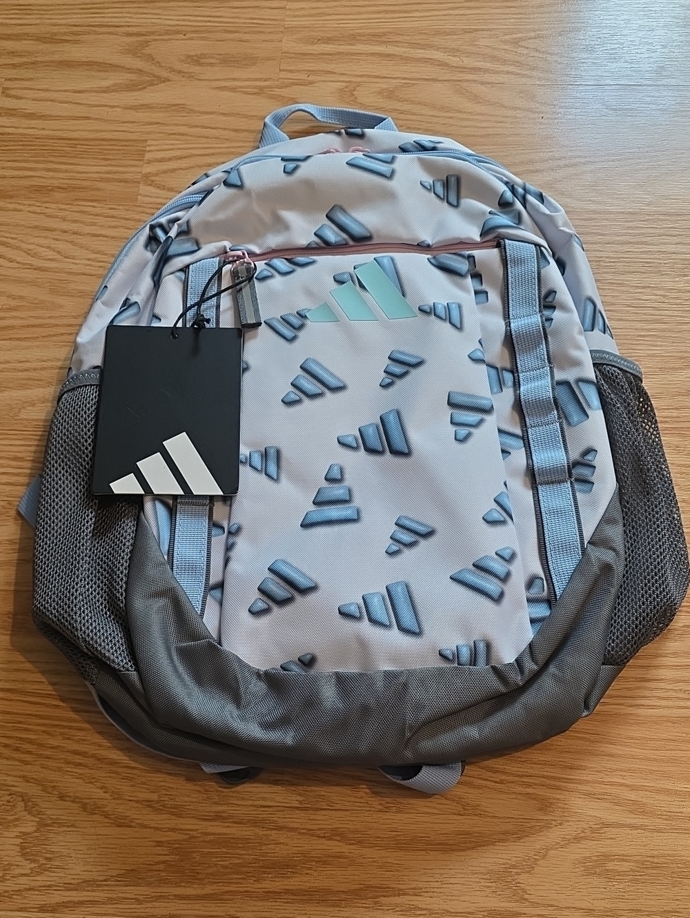 adidas 3D AOP White/Sky Blue Youth Excelerator Backpack